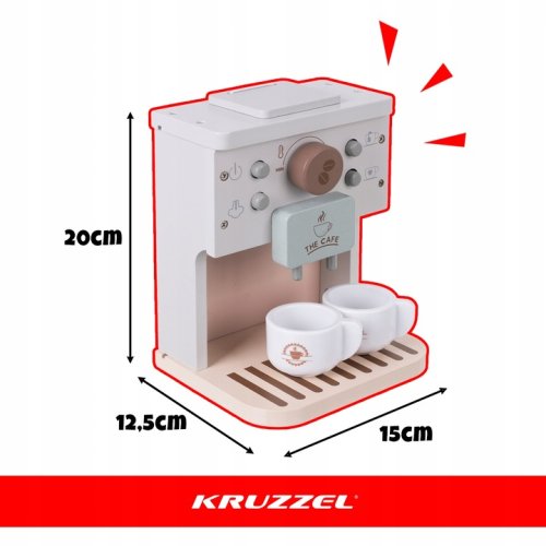 Kruzzel 26512 Detský drevený kávovar s príslušenstvom
