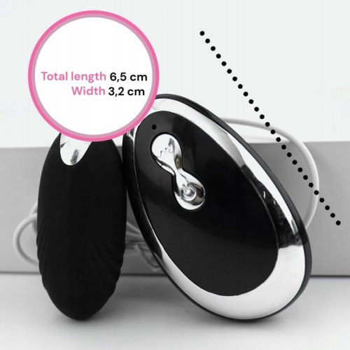 Vibračné vajíčko Sensual M17-15, 20 vibrácií, 2 x AAA, čierne