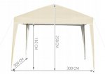Malatec 7898 Zahradní altán skládací 3 x 3 m béžová