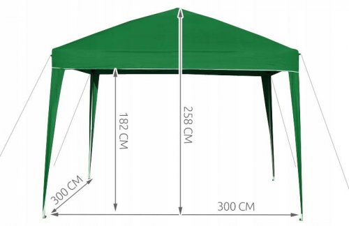 Malatec 7901 Záhradný altán skladací 3 x 3 m zelená