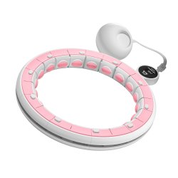 Rebel RBA-3067 Masážní obruč Hula Hoop se závažím, LCD,  44 cm, růžová