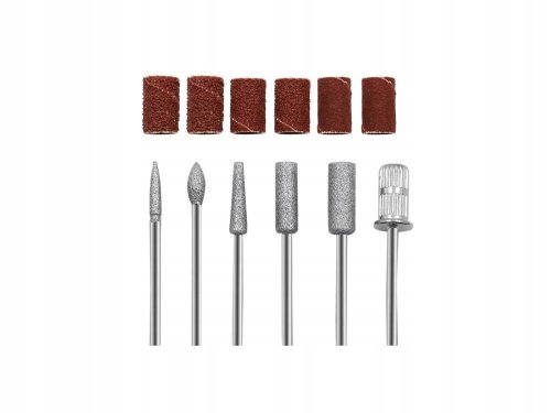 Verk 24499 Bruska na nehty s nástavci, šedá