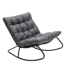 Gordon G1147 Houpací křeslo s měkkým polštářem, černošedé