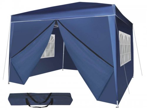 Malatec 7903 Zahradní altán skládací 3 x 3 m + 4 boční stěny modrá