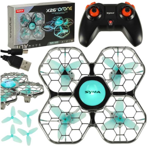 Syma KX3177 RC dron X26 PRO s detekciou prekážok, 2,4 GHz, Wi-Fi, strieborný