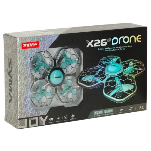 Syma KX3177 RC dron X26 PRO s detekciou prekážok, 2,4 GHz, Wi-Fi, strieborný
