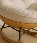 Gordon G1205 Houpací křeslo s měkkým polstrováním, krémové