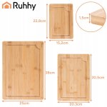 Ruhhy 26265 Sada bambusových prkének ve stojanu 3 ks