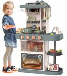 Gordon G300 Dětská kuchyňka se zvuky, 38 dílů, béžovo-modrá