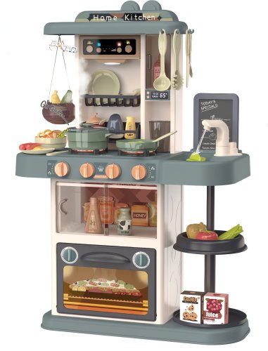 Gordon G300 Dětská kuchyňka se zvuky, 38 dílů, béžovo-modrá