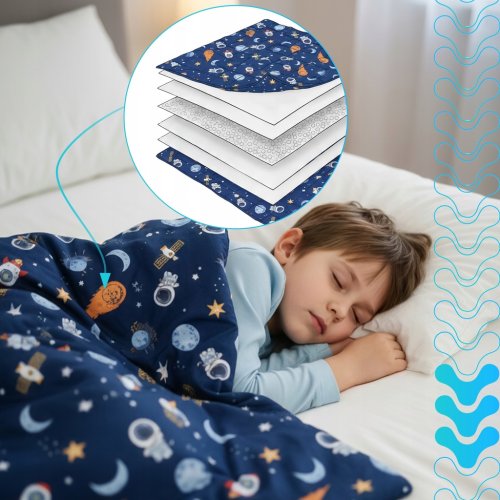 Isomedix 26897 Antistresová záťažová deka pre deti 4 kg, 100 x 150 cm, modrá