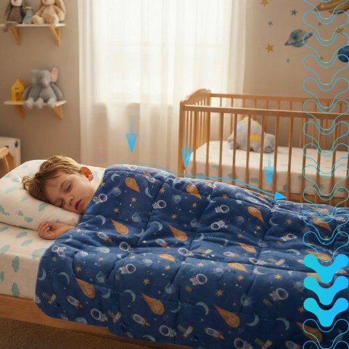 Isomedix 26897 Zátěžová přikrývka antistresová pro děti 4 kg, 100 x 150 cm, modrá