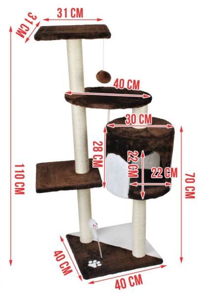 Malatec 1979 Škrabadlo 110 cm hnědo-bílé