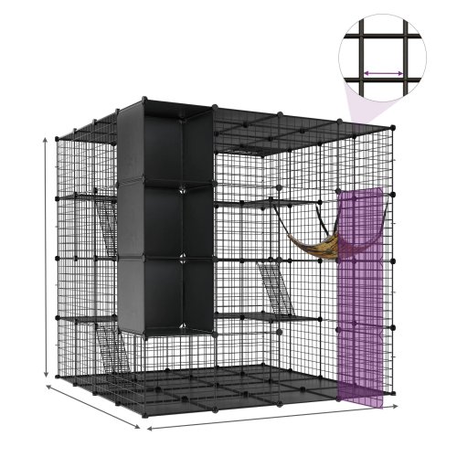 Nuxie 3920 Ohrádka pro zvířata, modulová, Premium, 144 x 144 x 144 cm