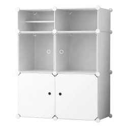 Hogler 3904 Modulární šatní skříňka, 6 modulů, 144 x 74 x 37 cm, bílá