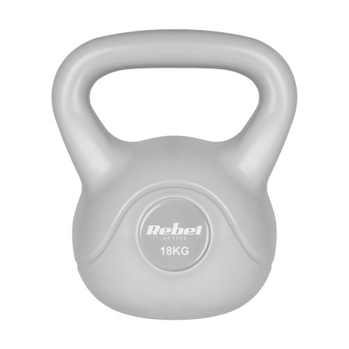 Rebel RBA-2322G Kettlebell Active 18 kg, šedý