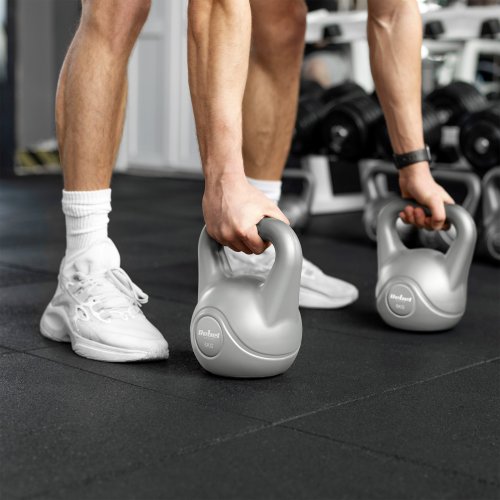 Rebel RBA-2322G Kettlebell Active 18 kg, šedý