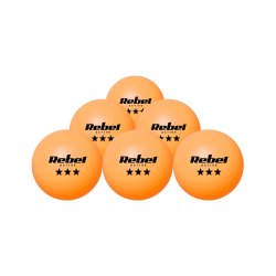 Rebel RBA-4009 Sada míčků na stolní tenis, ABS, 6 ks, oranžová