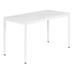 ModernHome NORD-MRW Jedálenský stôl, 120 x 60 cm, biely mramor