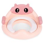 EcoToys HA-P17-18-PK Dětské WC sedátko se schůdky a podestou růžové