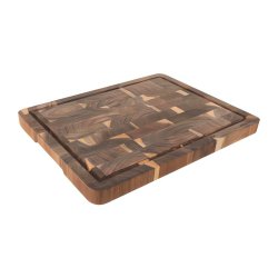 Ruhhy 26924 Krájecí prkénko s dřážkou 43 x 33 cm, akátové dřevo