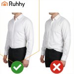 Ruhhy 27226 Neviditeľné pánske podväzky, ktoré zabraňujú vyhrňovaniu košele, 2 ks, čierne