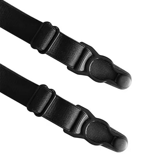 Ruhhy 27226 Neviditeľné pánske podväzky, ktoré zabraňujú vyhrňovaniu košele, 2 ks, čierne