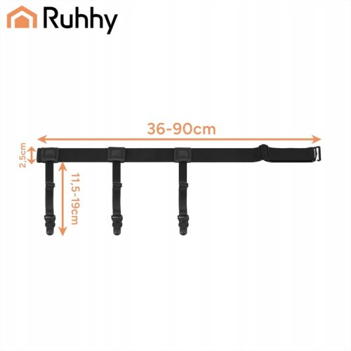 Ruhhy 27226 Neviditeľné pánske podväzky, ktoré zabraňujú vyhrňovaniu košele, 2 ks, čierne