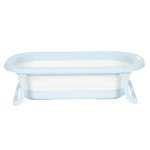 EcoToys HA-B37 Dětská skládací cestovní vanička s odtokem, šedomodrá 