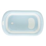 EcoToys HA-B37 Dětská skládací cestovní vanička s odtokem, šedomodrá 