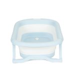 EcoToys HA-B37 Dětská skládací cestovní vanička s odtokem, šedomodrá 