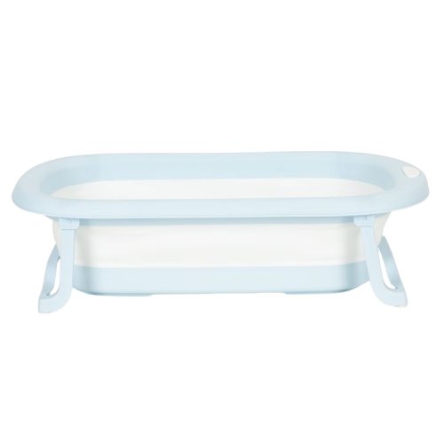 EcoToys HA-B37 Dětská skládací cestovní vanička s odtokem, šedomodrá 