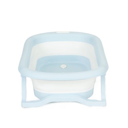 EcoToys HA-B37 Dětská skládací cestovní vanička s odtokem, šedomodrá 
