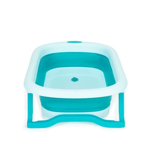 EcoToys HA-B37 Dětská skládací cestovní vanička s odtokem, modrá