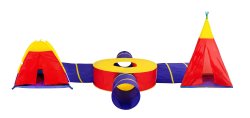 iPlay 8905 Sada dětských stanů 7 v 1 s tunely, Teepee