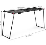 ModernHome BJ-1928 Stojanová teleskopická sušička bielizne 19 m, skladateľná, čierna