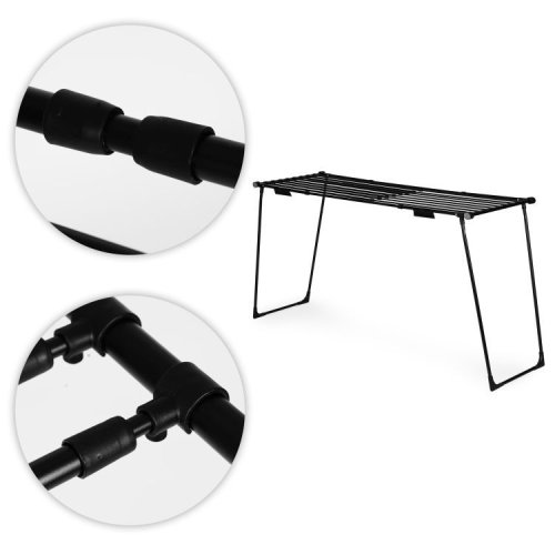 ModernHome BJ-1928 Stojanová teleskopická sušička bielizne 19 m, skladateľná, čierna