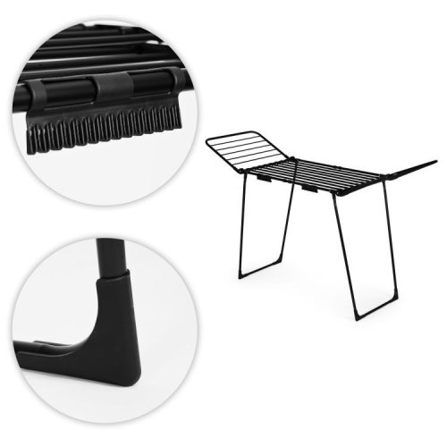 ModernHome BJ-1938 Stojanová teleskopická sušička bielizne 27 m, skladateľná, čierna