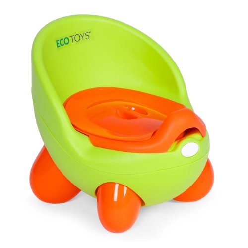 EcoToys PP112 Nočník s odnímatelnou vložkou s víkem, protiskluzové nožičky, zelený