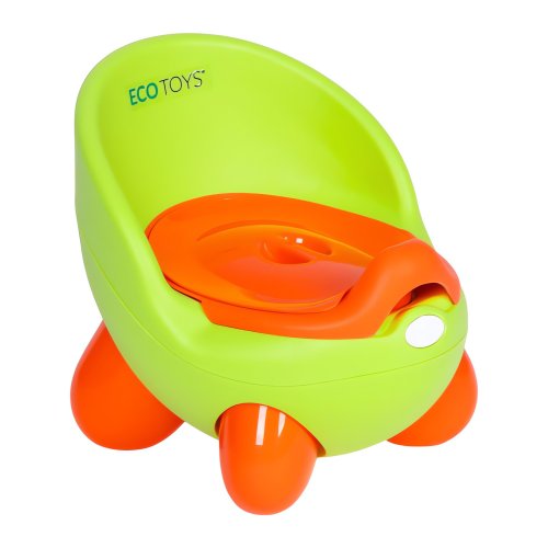 EcoToys PP112 Nočník s odnímatelnou vložkou s víkem, protiskluzové nožičky, zelený