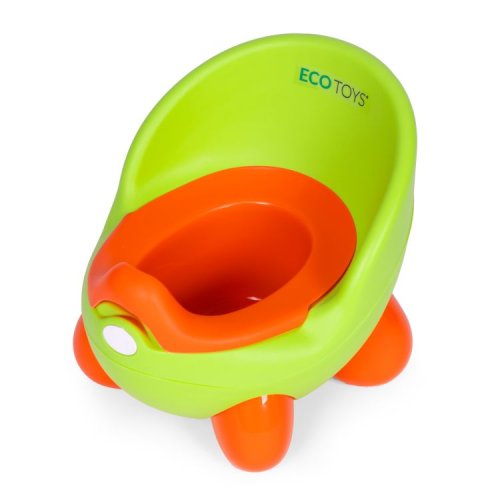 EcoToys PP112 Nočník s odnímatelnou vložkou s víkem, protiskluzové nožičky, zelený