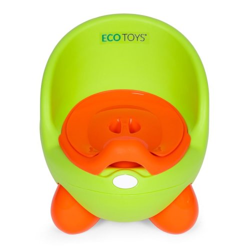 EcoToys PP112 Nočník s odnímatelnou vložkou s víkem, protiskluzové nožičky, zelený