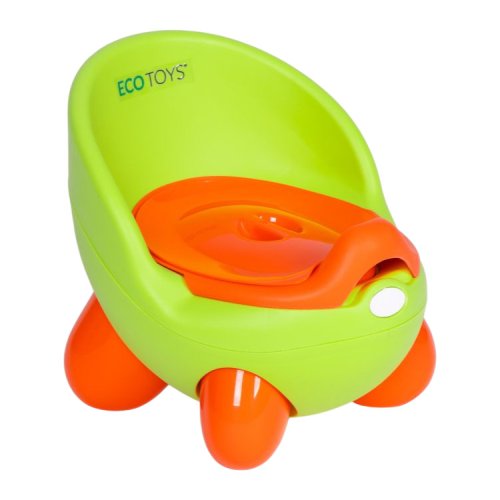 EcoToys PP112 Nočník s odnímatelnou vložkou s víkem, protiskluzové nožičky, zelený