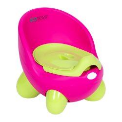 EcoToys PP112 Nočník s odnímatelnou vložkou s víkem, protiskluzové nožičky, růžovo-zelený