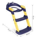 EcoToys PP8001 Dětské WC sedátko se schůdky a žebříkem, modré