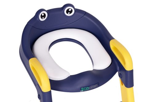 EcoToys PP8001 Dětské WC sedátko se schůdky a žebříkem, modré