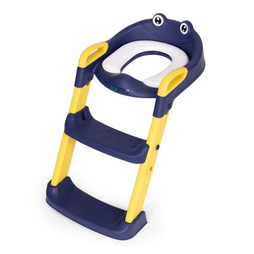 EcoToys PP8001 Dětské WC sedátko se schůdky a žebříkem, modré