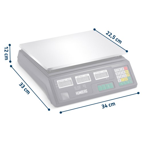 Humberg 519000 Elektronická obchodní váha 40 kg MH-190