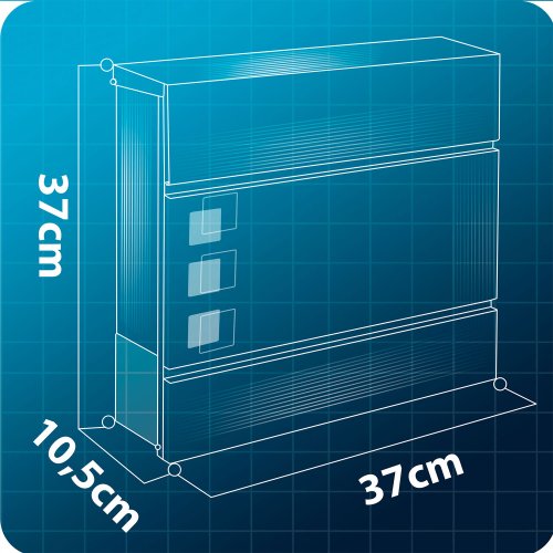 Humberg HM-863 Poštovní schránka 37×37×10,5 cm, antracit 