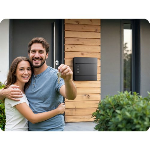 Humberg HM-863 Poštovní schránka 37×37×10,5 cm, antracit 